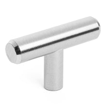 Load image into Gallery viewer, Diversa Brushed Satin Nickel Euro Style T-Bar Cabinet Knob - 10 PACK