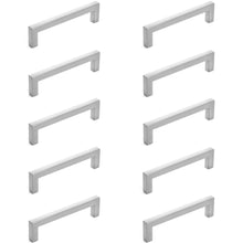 Load image into Gallery viewer, Diversa Brushed Satin Nickel 3-3/4" (96mm) Square Edge Solid Cabinet Bar Pull - 10 PACK
