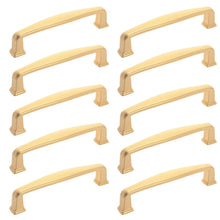 Load image into Gallery viewer, Diversa Brushed Gold Traditional 3-3/4" (96mm) Cabinet Drawer Pull - 10 PACK