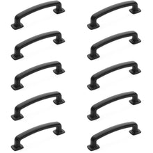 Load image into Gallery viewer, Diversa Matte Black Trinity 3-3/4" (96mm) Cabinet Drawer Pull - 10 PACK