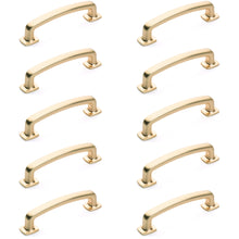 Load image into Gallery viewer, Diversa Brushed Gold Trinity 3-3/4" (96mm) Cabinet Drawer Pull - 10 PACK