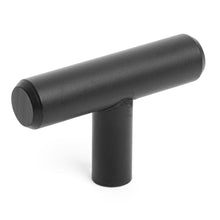 Load image into Gallery viewer, Diversa Matte Black Euro Style T-Bar Cabinet Knob - 10 Pack