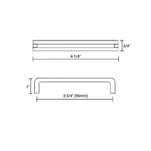 Load image into Gallery viewer, Diversa Limited Edition Matte Black 3-3/4" (96mm) Reveal Cabinet Drawer Pull