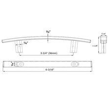 Load image into Gallery viewer, Diversa Antique Copper Subtle Arch 3-3/4" (96mm) Cabinet Pull - 10 PACK