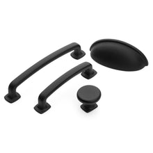 Load image into Gallery viewer, Diversa Matte Black Trinity 3-3/4" (96mm) Cabinet Drawer Pull - 10 PACK