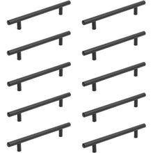 Load image into Gallery viewer, Diversa Matte Black Euro Style 5" (128mm) Cabinet Bar Pull - 10 PACK