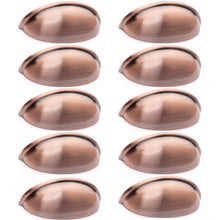Load image into Gallery viewer, Diversa Antique Copper 3" (76mm) Cabinet Cup Pull - 10 PACK