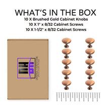 Load image into Gallery viewer, Diversa Antique Copper Traditional Solid Cabinet Knob - 10 PACK