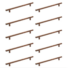 Load image into Gallery viewer, Diversa Dark Antique Copper Euro Style 7-1/2&quot; (192mm) Cabinet Bar Pull - 10 PACK
