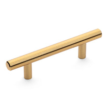 Load image into Gallery viewer, Diversa Brushed Brass Euro Style 3&quot; (76mm) Cabinet Bar Pull
