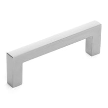 Load image into Gallery viewer, Diversa Brushed Satin Nickel 3-3/4&quot; (96mm) Square Edge Solid Cabinet Bar Pull
