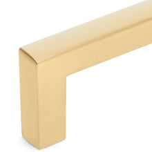 Load image into Gallery viewer, Diversa Brushed Gold 7-1/2&quot; (192mm) Square Edge Solid Cabinet Bar Pull
