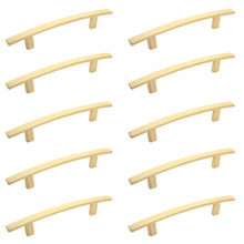 Load image into Gallery viewer, Diversa Brushed Gold Subtle Arch 3-3/4&quot; (96mm) Cabinet Pull - 10 PACK
