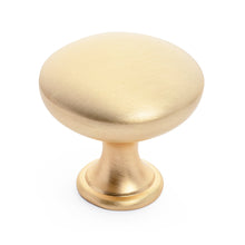 Load image into Gallery viewer, Diversa Matte Brushed Brass Traditional Solid Cabinet Knob
