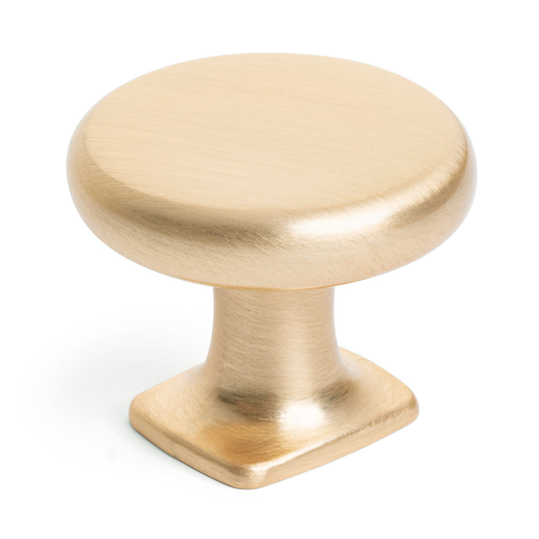 Diversa Brushed Gold Round Solid Cabinet Knob