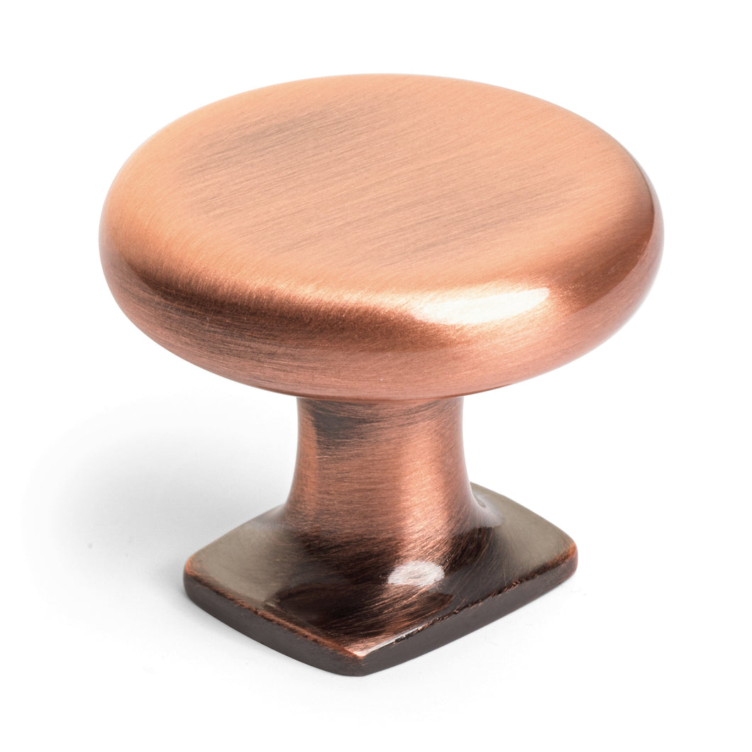 Diversa Antique Copper Round Solid Cabinet Knob