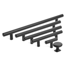 Load image into Gallery viewer, Diversa Matte Black Euro Style 3-3/4&quot; (96mm) Cabinet Bar Pull
