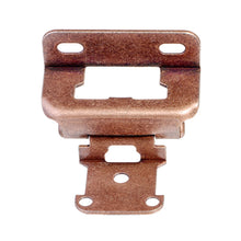 Load image into Gallery viewer, Diversa Partial Wrap 1/2&quot; Overlay Antique Copper Cabinet Hinges (Pair)
