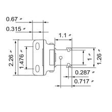 Load image into Gallery viewer, Diversa Partial Wrap 1/2&quot; Overlay Matte Black Cabinet Hinges (Pair)
