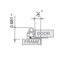 Load image into Gallery viewer, Diversa Partial Wrap 1/2&quot; Overlay Brushed Satin Nickel Cabinet Hinges (Pair)
