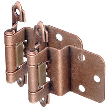 Load image into Gallery viewer, Diversa 3/8&quot; Inset Antique Copper Cabinet Hinges (Pair)
