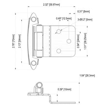 Load image into Gallery viewer, Diversa 3/8&quot; Inset Brushed Satin Nickel Cabinet Hinges (Pair)
