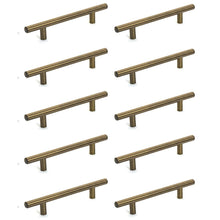 Load image into Gallery viewer, Diversa Antique Brass Euro Style 3-3/4&quot; (96mm) Cabinet Bar Pull - 10 PACK
