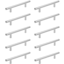 Load image into Gallery viewer, Diversa Brushed Satin Nickel Euro Style 3-3/4&quot; (96mm) Cabinet Bar Pull - 10 PACK
